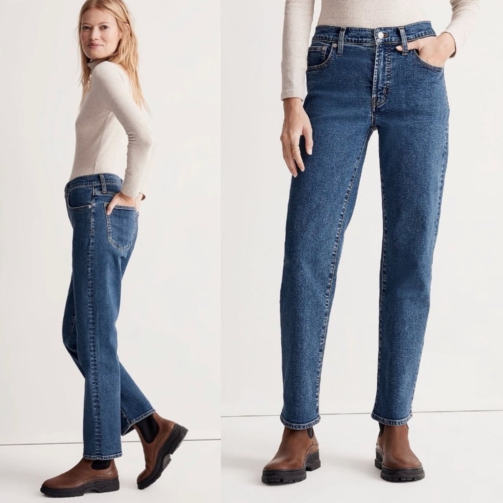 Madewell The Perfect Vintage Straight Jean in Bright Indigo Wash